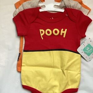 Disney Pooh Red and Yellow Infant Bodysuit